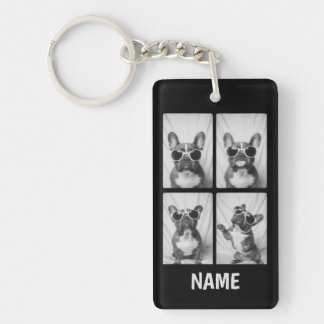 French Bulldog Portrait Personalized Keychain