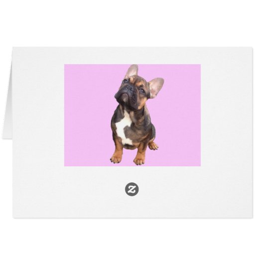 French Bulldog postcard (Back Horizontal)