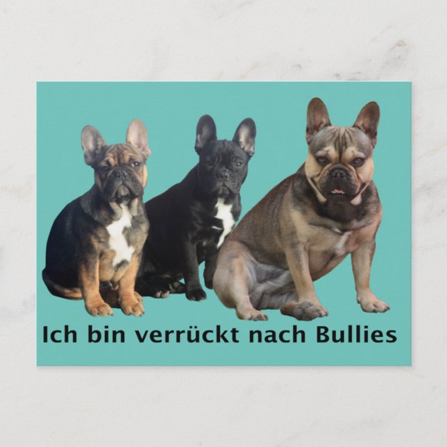 French Bulldog postcard (Front)