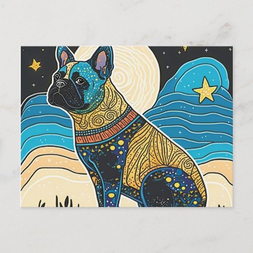 French Bulldog  Postcard