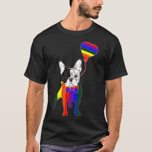 French Bulldog Pride Lgbt Gay Lesbian T_Shirt