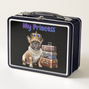 French Bulldog Princess French Bulldog Metal Lunch Box