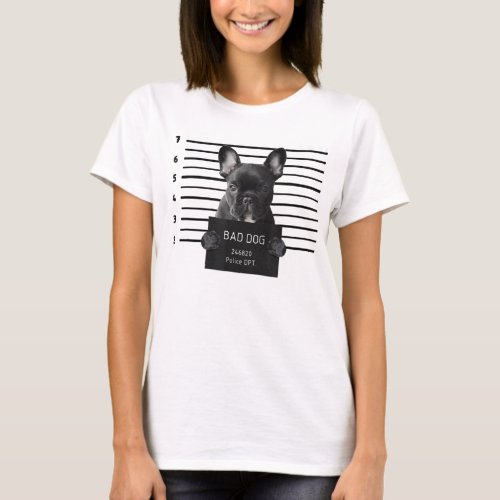 French Bulldog Prison T Shirt Bad Dog Jail Prisone