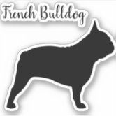 English Bulldog face silhouette - Bully dog breed bias - red and black  Sticker for Sale by smooshfaceutd