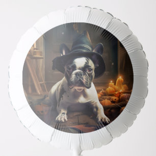 French Bulldog Pumpkins Halloween Scary Balloon