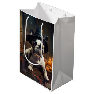 French Bulldog Pumpkins Halloween Scary Medium Gift Bag
