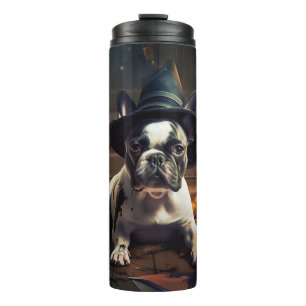 French Bulldog Pumpkins Halloween Scary Thermal Tumbler