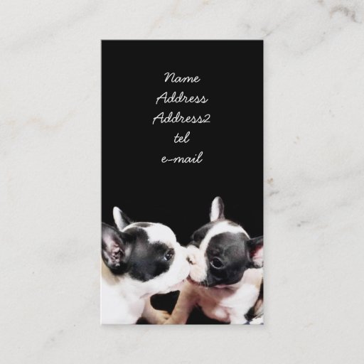 Customizable French Bulldog puppies business card