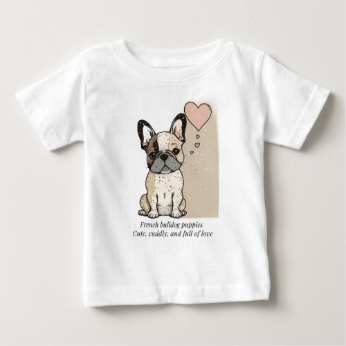 French bulldog puppies _ Cute and full of Love Baby T_Shirt