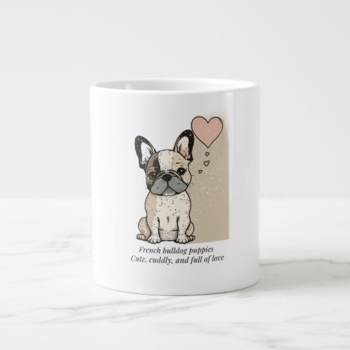 French bulldog puppies _ Cute and full of Love Giant Coffee Mug