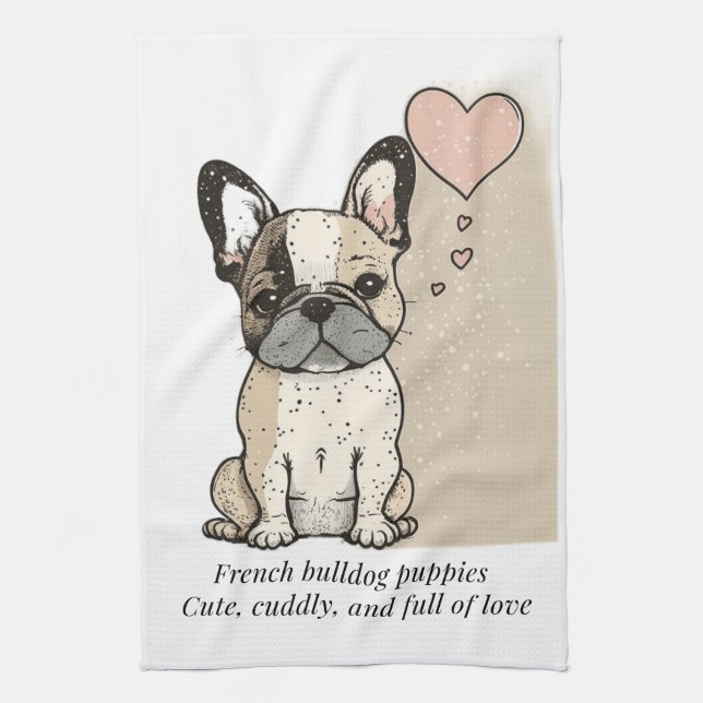 French bulldog puppies - Cute and full of Love Kitchen Towel (Vertical)