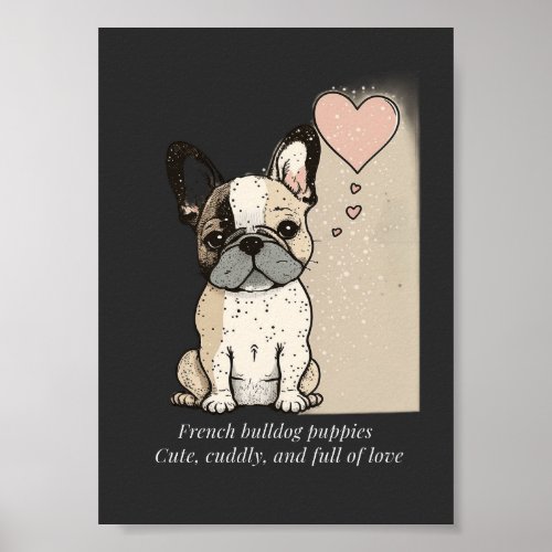 French bulldog puppies _ Cute and full of Love Poster