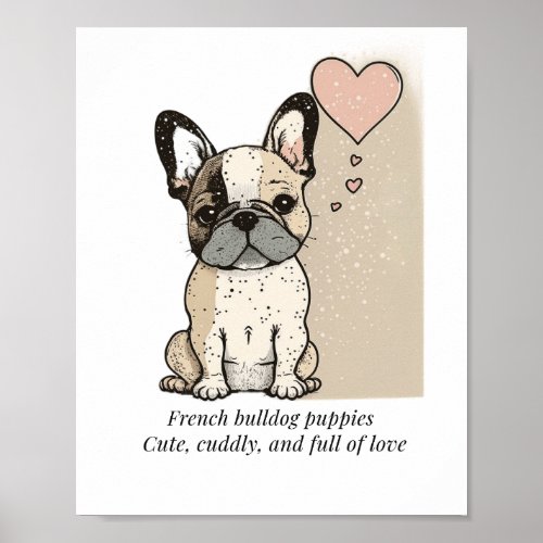 French bulldog puppies _ Cute and full of Love Poster