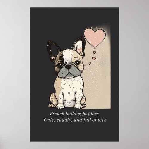 French bulldog puppies _ Cute and full of Love Poster