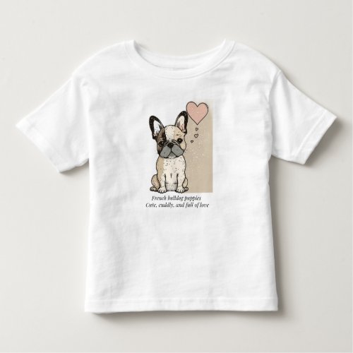 French bulldog puppies _ Cute and full of Love Toddler T_shirt