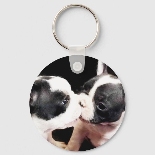 French bulldog puppies keychain (Front)