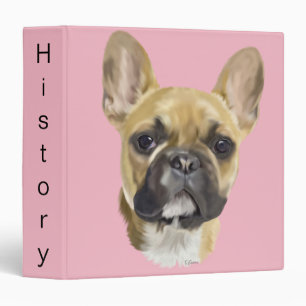 French Bulldog Puppy 3 Ring Binder