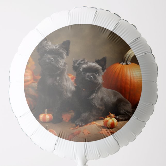 French Bulldog Puppy Autumn Delight Pumpkin Balloon (Front)