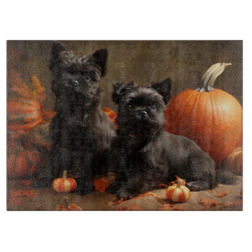 French Bulldog Puppy Autumn Delight Pumpkin Cutting Board