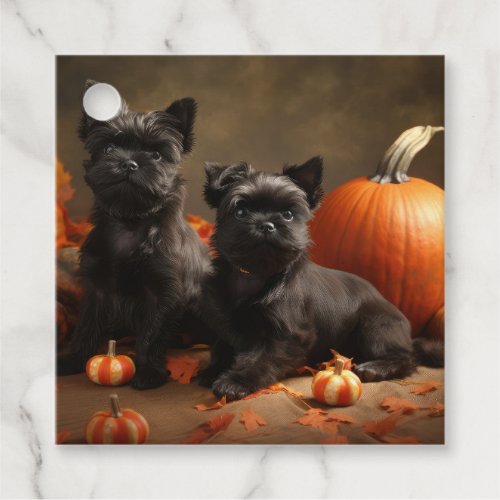 French Bulldog Puppy Autumn Delight Pumpkin Favor Tags