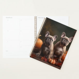 French Bulldog Puppy Autumn Delight Pumpkin Planner