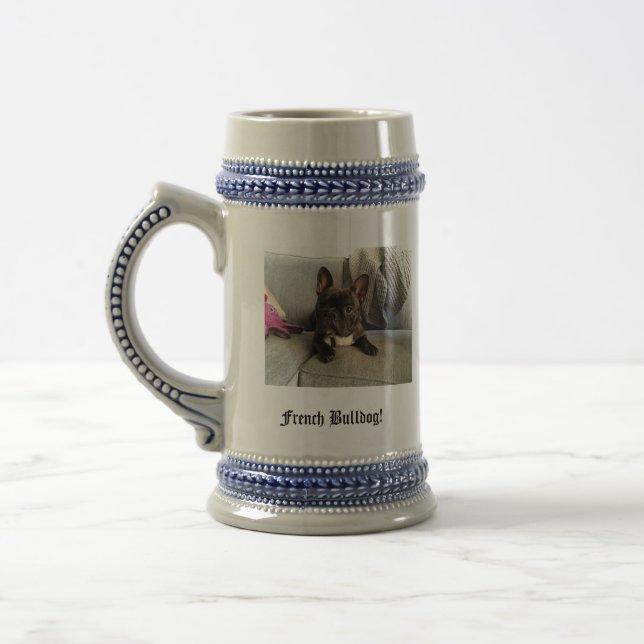 French Bulldog Puppy Beer Stein (Left)