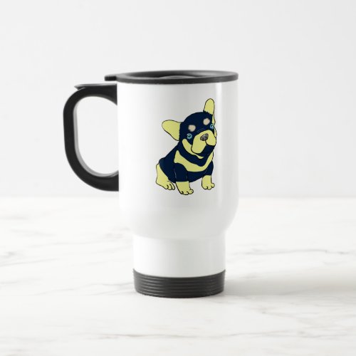 French Bulldog Puppy Cartoon Travel Mug