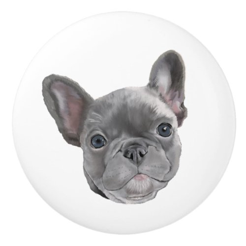 French Bulldog Puppy Ceramic Knob