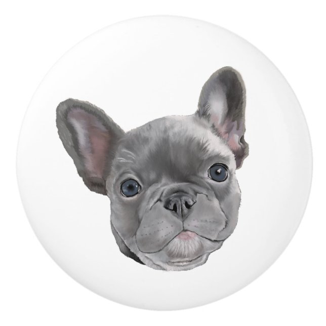 French Bulldog Puppy Ceramic Knob (Front)