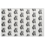 French Bulldog Puppy Custom Combed Cotton Fabric