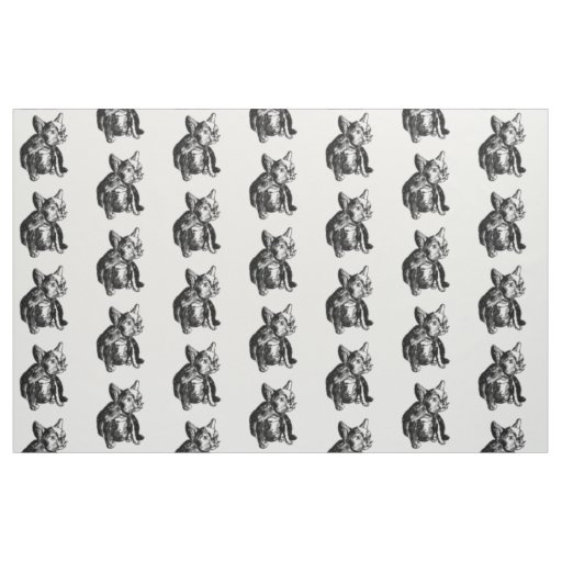 French Bulldog Puppy Custom Combed Cotton Fabric