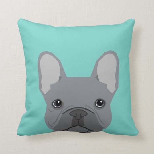 French Bulldog puppy cute mint funny dog pillow | Zazzle.com