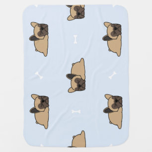 French bulldog puppy, cute sleeping pattern. baby blanket
