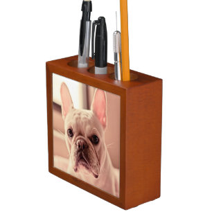 French Bulldog Puppy Desk Organizer