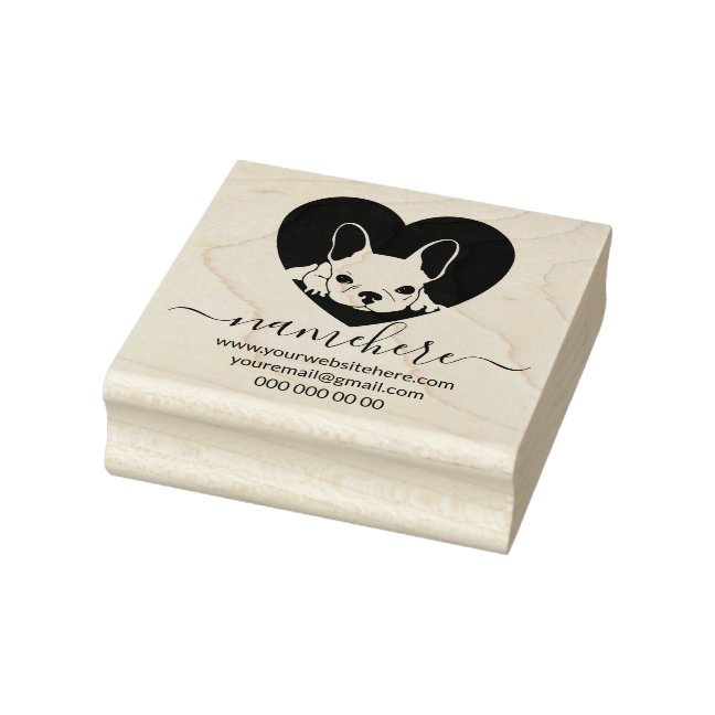 French Bulldog Puppy Face Rubber Stamp