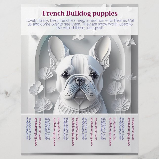 French Bulldog Puppy Flyer  (Front)