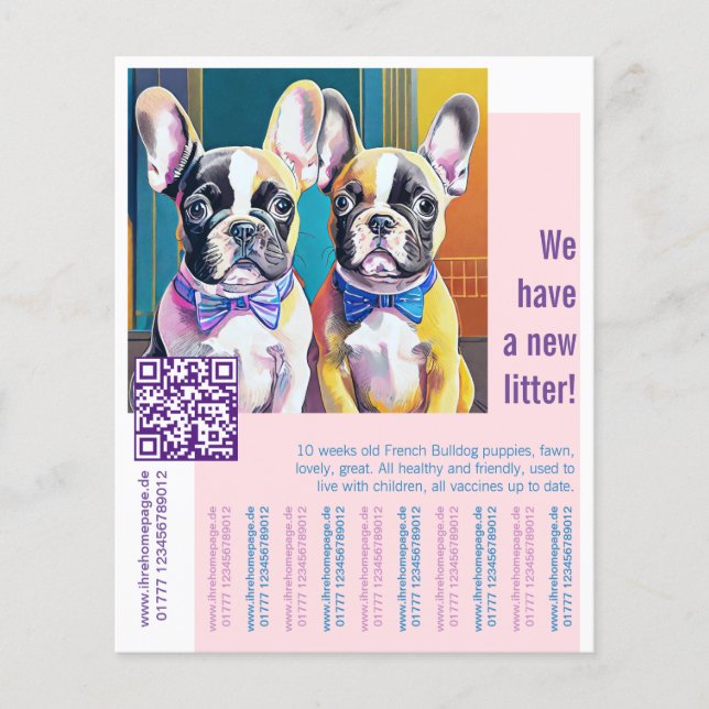 French Bulldog Puppy  Flyer (Front)