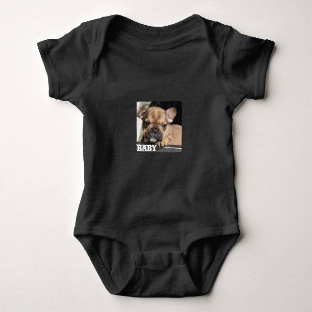 French Bulldog Puppy French Bulldog Baby Bodysuit (Front)