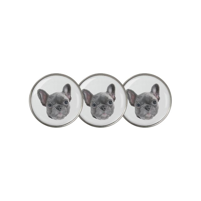French Bulldog Puppy Golf Ball Marker (3 Up)