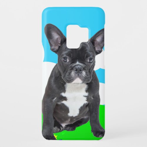 French Bulldog Puppy Happy Birthday Clouds Garden Case_Mate Samsung Galaxy S9 Case