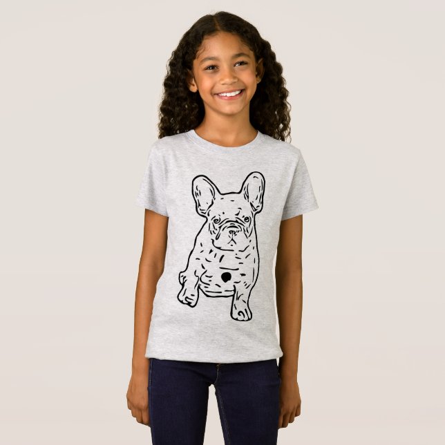 French Bulldog Puppy Heart French Bulldog T-Shirt (Front Full)