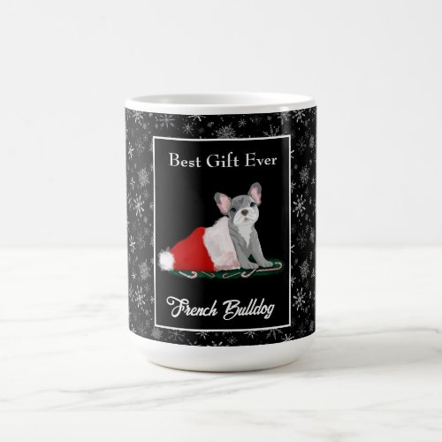 French Bulldog Puppy In Santas Hat Coffee Mug