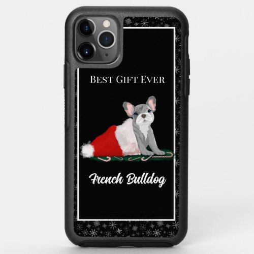 French Bulldog Puppy In Santaâs Hat iPhone 11 Pro