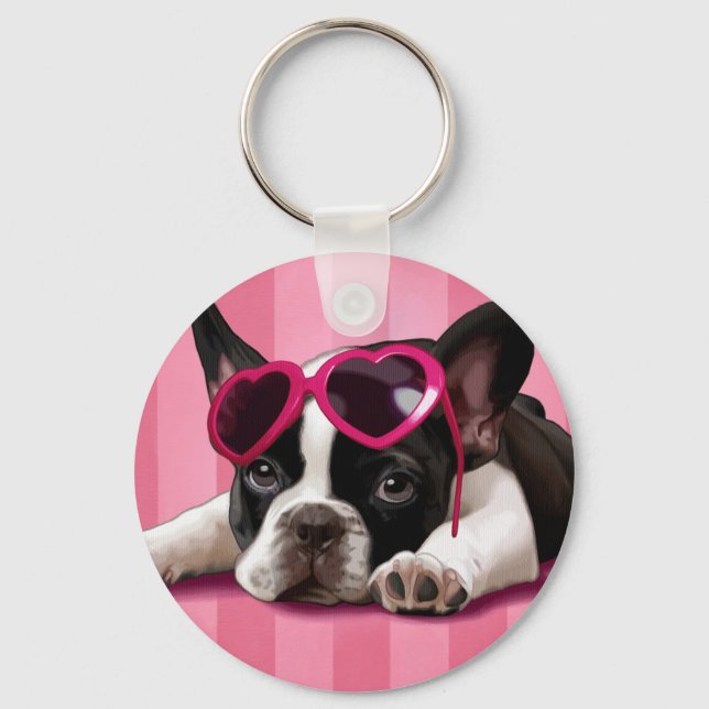 French Bulldog Puppy Keychain (Front)