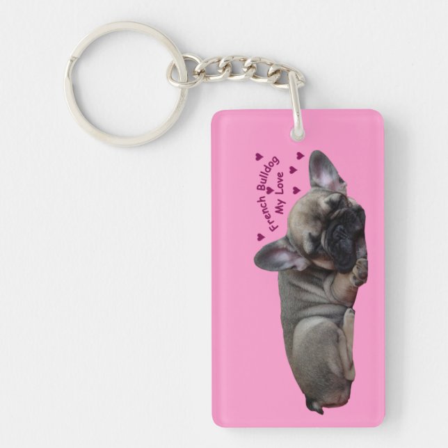 French Bulldog Puppy Keychain (Front)