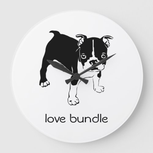 French Bulldog Puppy Love Bundle Clock