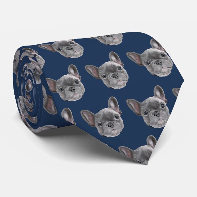 French Bulldog Puppy Neck Tie (Rolled)