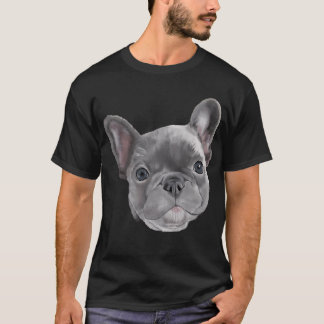 French Bulldog Puppy on White T-Shirt