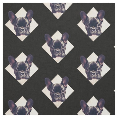 French Bulldog puppy pattern Fabric