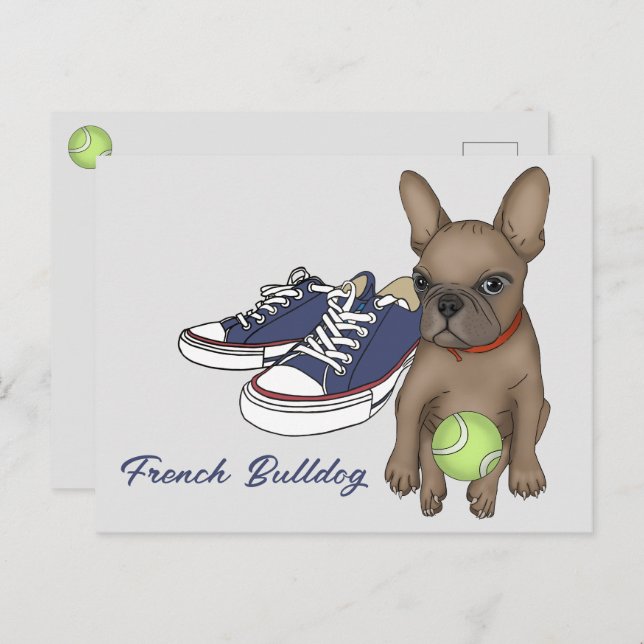 French Bulldog Puppy Postcard (Front/Back)